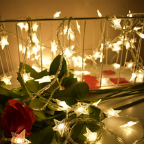led stars small colored lights flashing lights string lights battery starry room decorative lights Net Red Girl romantic layout