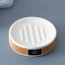 Solson soap dish toilet bathroom Creative ceramic Japanese household bed and breakfast hotel soap tray Soap box