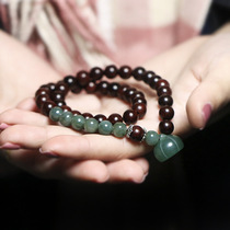 It is a good time on earth Rosewood bracelet original literary jade shower hand string double wooden hand string