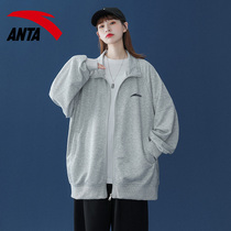 Anta Sweater Cover Men and Women Style Tide in Lazy Spring and Summer Lax Han Edition Leisure Sports Costume Woman