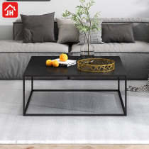 Nordic Black Baking Varnish Metal Tea Table Iron Art Bed Head Cabinet Side Cabinet Modern Minima Simple Creative Square Tea Table