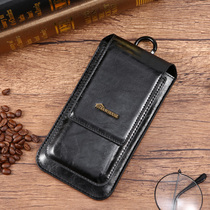 Suitable for iPhone 11 pro mobile phone fanny pack xs max elderly apple x hanging waist leather case xr mens 6 7 8plus mobile phone case plas elderly machine case ma