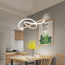 Nordic restaurant chandelier modern simple creative personality bar ring lamp household dining room lamp atmospheric dining room lamp