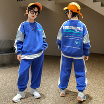 Childrens clothing boys spring sweater suits for big boys 2022 new handsome boys two-piece spring and autumn