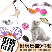 Cat toy cat self-Hi lamp tease stick feather Bell artifact cat toy cat cat cat mint ball supplies