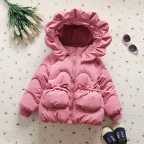 2021 new cotton padded coat 0-4 year old winter coat 1 Korean girl 2 cotton padded jacket Children 3 foreign tide warm