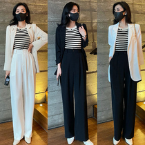 Leisure fried street professional suit female 2021 summer new Korean loose suit jacket casual trousers two-piece set