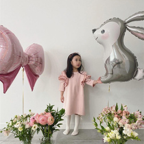 Ins rabbit aluminum film balloon birthday party background wall layout decoration childrens birthday balloon toy rabbit rabbit