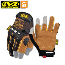 American Mechanix Super Technician Half finger pigskin protective fishing photography Tactical gloves Work riding