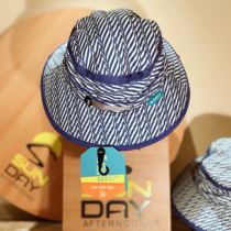Blue Striped Cylinder Fisherman Hat US Sunday Afternoons Professional Sunscreen Hat UPF50