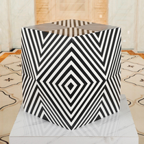 Geometric abstract FRP stool modern ornaments sculpture hotel model home Exhibition Hall restaurant commercial space