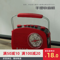 Retro radio ornaments Home soft decorations Bar Cafe Clothing shop window cabinet Creative model props