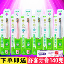 6 Shangkou clear malt colorful dynamic wheat straw toothbrush hair adult set clean fashion color head
