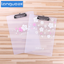 Blue fruit office stationery student folder board clamp A4 writing board drawing board clip for children writing pad wooden hipster test paper folder homework clip vertical clip cardboard splint