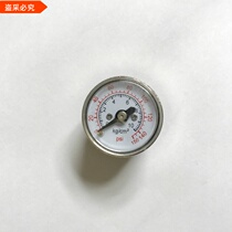 Miniature axial pressure gauge housing straight through 25mm pressure 0-10kg cm2 150psi thread ZG1 8