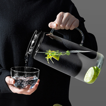 Glass cold water jug Household cold plain water cup large capacity heat-resistant high temperature explosion-proof juice transparent ice tie jug