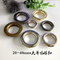20-40mm large chicken eye buckle bag clothing decoration tent belt air eye hollow rivet metal ring buttonhole