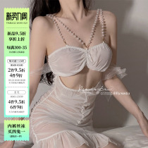 RSISTU Heart-warning Sexy Pearl Harnesses Sleeping Skirts Female Mesh Yarn Clairvoynce Seductive Pure Desire Private Room Pyjamas