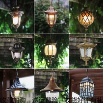 American country retro chandelier Single-head outdoor garden Luxury led restaurant Entrance Aisle Balcony Outdoor lamps