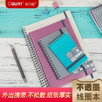 Ouliyi ouliyi520 notebook notebook business meeting coil book B5 spiral book Student office A5 diary thick horizontal line A6 Portable pocket book Small A7