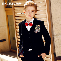 BOERSS new British fashion boy suit suit suit children dress handmade DIY flower girl costume