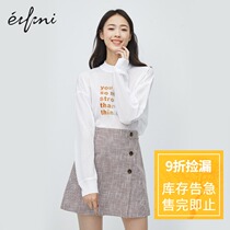 Evelly summer new vintage plaid A- line dress fashion comfortable skirt skirt skirt womens 1A8440731