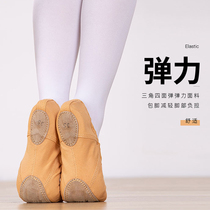 Triangle stretch cloth dance shoes Womens soft-soled practice shoes Adult cat claw shoes Body ballet shoes show instep