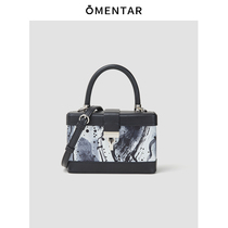 OMENTAR original niche design small luggage bag womens spring 2022 new front layer cowhide bento tote bag