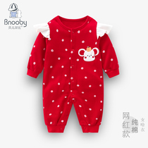 Net red baby clothes cute princess clothes spring and autumn ha clothes climbing clothes baby out of clothing cotton newborn jumpsuit