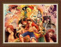 Cartoon Cartoon Animation Sea Thief King Cross Embroidery Onepiece Perimeter Road Flying Jo Pasolon Robin Diamond Sticker