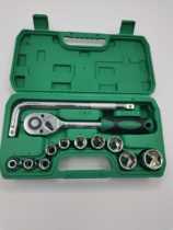 1 2 Dafei interface sleeve set auto repair machine repair special socket 8-27 ratchet wrench set 13 pieces hexagon