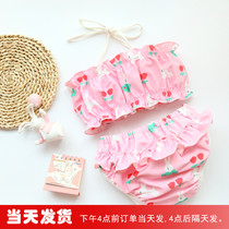 Baby swimsuit female baby 0-1 year old little princess one year old body waterproof pants swimsuit 0-1 year old baby bikini