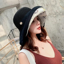 Fisherman Hat Women Xia Han Version Tide 100 Hitch Day Network Red Ins out for sunscreen sunbeds Large eaves Breathable Basin Cap