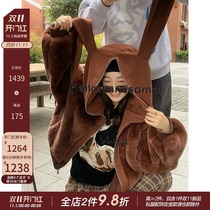 CC fur Bonny rabbit 2020 new imported Rex rabbit hair ear fur hooded fur coat women winter