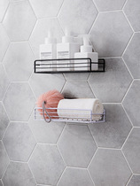 Shelf wall-mounted bathroom shower gel toilet cosmetics toothbrush non-perforated bathroom creative toilet