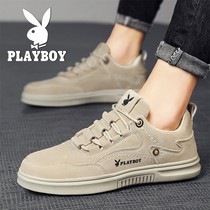 Flowers Playboy Men Shoes Summer Trend Casual Leather Shoes Men Breathable Light Genuine Leather Plate Shoes Sport 100 Hitch Shoes