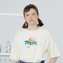 square houlest original design sense Tide brand Japanese retro Harajuku style couple print white T-shirt women