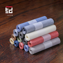 Yi Ji Japanese-style dry foam hemp tea mat Zen tea cloth Bamboo mat Table flag tablecloth Waterproof Kung Fu tea set Tea tray mat