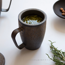 With lid filter gilt glazed pottery porcelain cup porcelain cup personal creative teacup mug office Cup