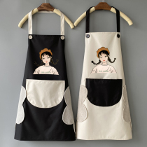 You can wipe the hand kitchen apron house with waterproof and oil-proof Japanese female fashion to cook housework and adult male work clothes customized