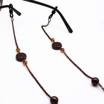 Retro color presbygone sunglasses chain eye chain hanging neck slip rope environmental protection copper outdoor travel fashion companion