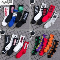 ins Black stockings Mens long tube fashion mens basketball high tube Harajuku spring and summer junior high school students