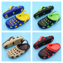 Sandslippers Summer Cave Dongle Shoes Men Non-slip Soft Bottom Baotou Beach Shoes Dual-use Sandals Big Code Outdoor Slippers