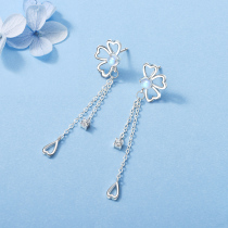 Advanced sense sterling silver earrings female studs earrings earrings 2021 New Tide ins cold wind round face thin net red