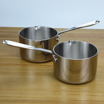 Palm large 18 10 stainless steel milk Pot Mini small pot three-layer steel one macaron sugar water chocolate butter