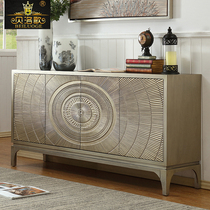 Beloge neoclassical carving porch Hall decoration cabinet American furniture designer model sideboard wine cabinet