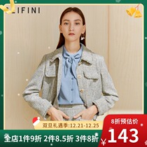 Shifan Li 2021 New loose slim Korean tweed coat women casual short coat 3B1110411