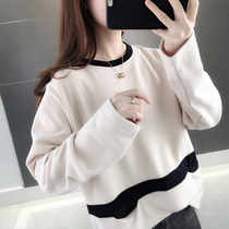 Sweatshirt lady spring and autumn slim 2022 new loose sleeve head Han version blouses overfire cec jacket student Chains