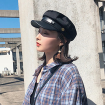Japanese Rosex Tangk hat female Korean version of tide autumn and winter flat navy hat female retro beret cap cap