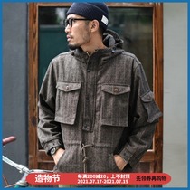 Dip sauce wool stormtrooper Wool jacket Winter mens frock wool coat Vintage coat